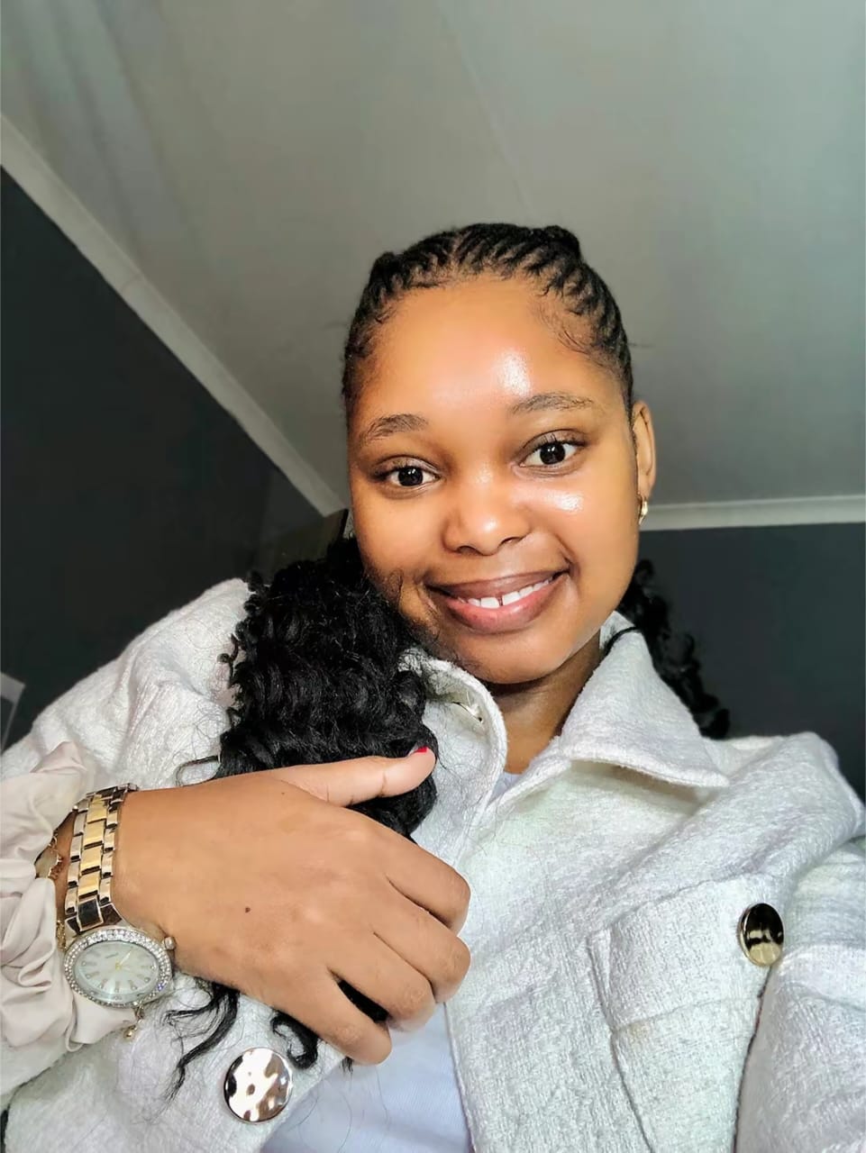 Mbali in her workspace